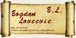 Bogdan Lovčević vizit kartica